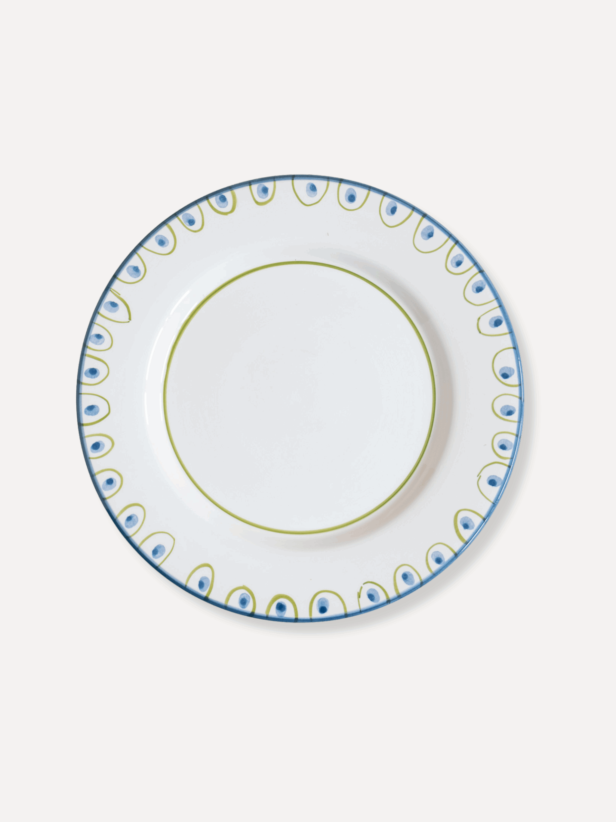 Coconut Hand-Painted Ceramic Dinner Plate