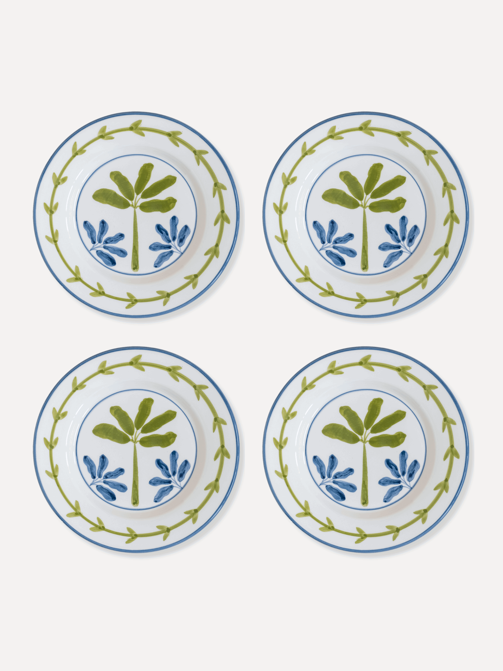 Bananeira Hand-Painted Ceramic Dessert Plate - Valsa Home- Tableware