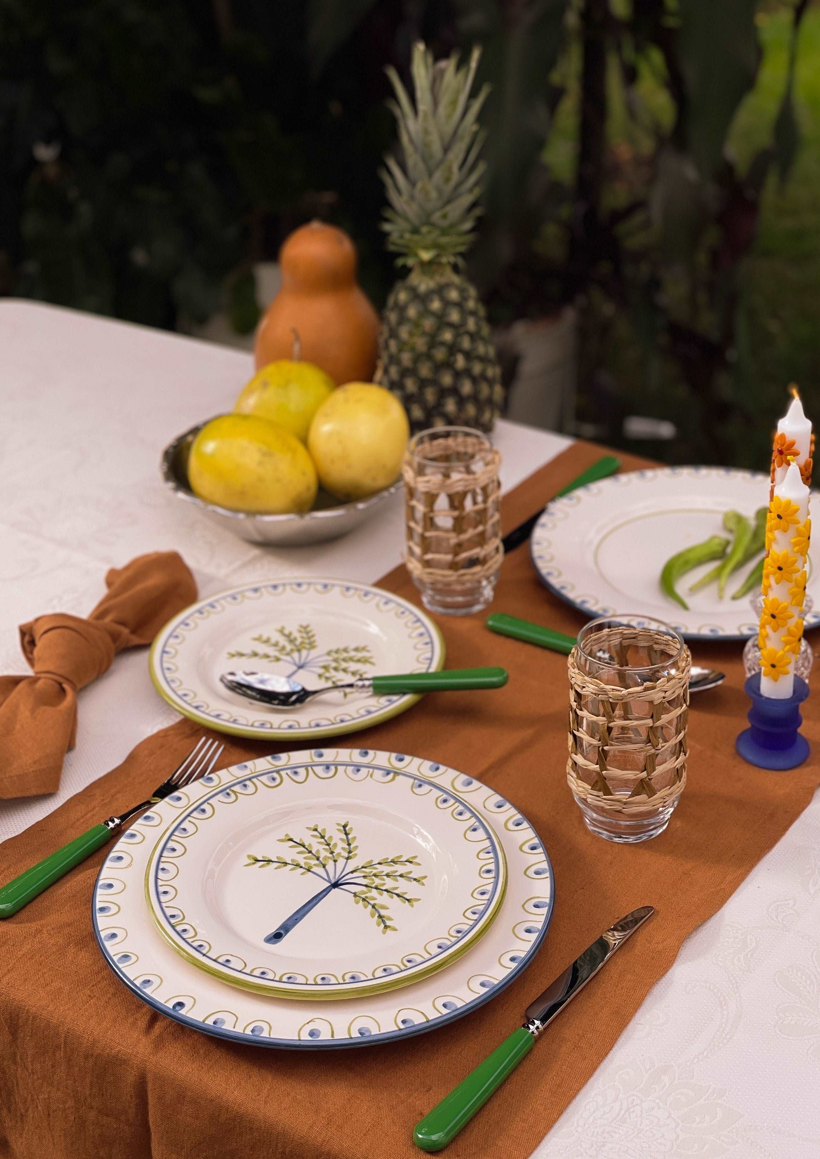 Terracotta Linen Table Runner