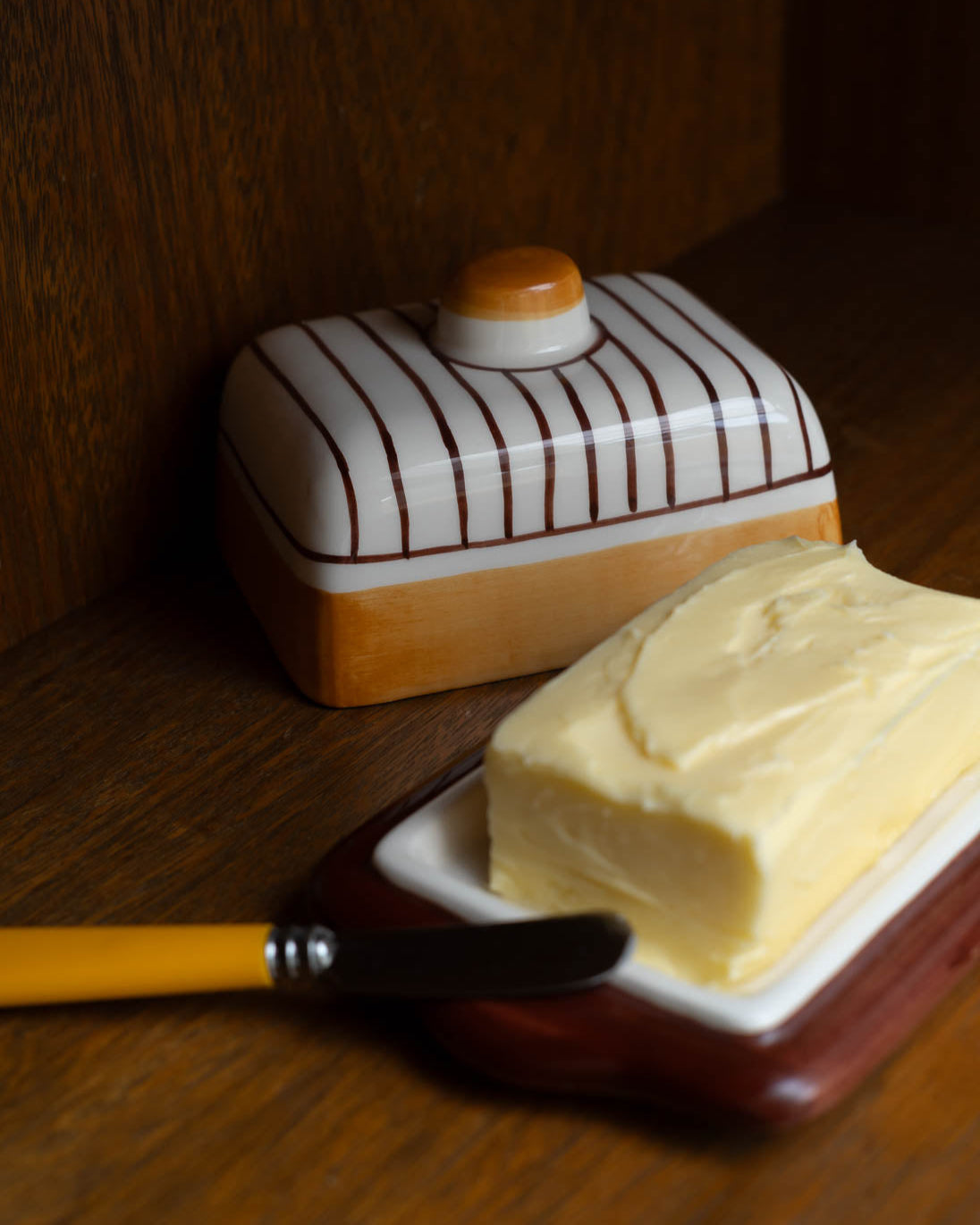 Lina Hand Painted Butter Dish