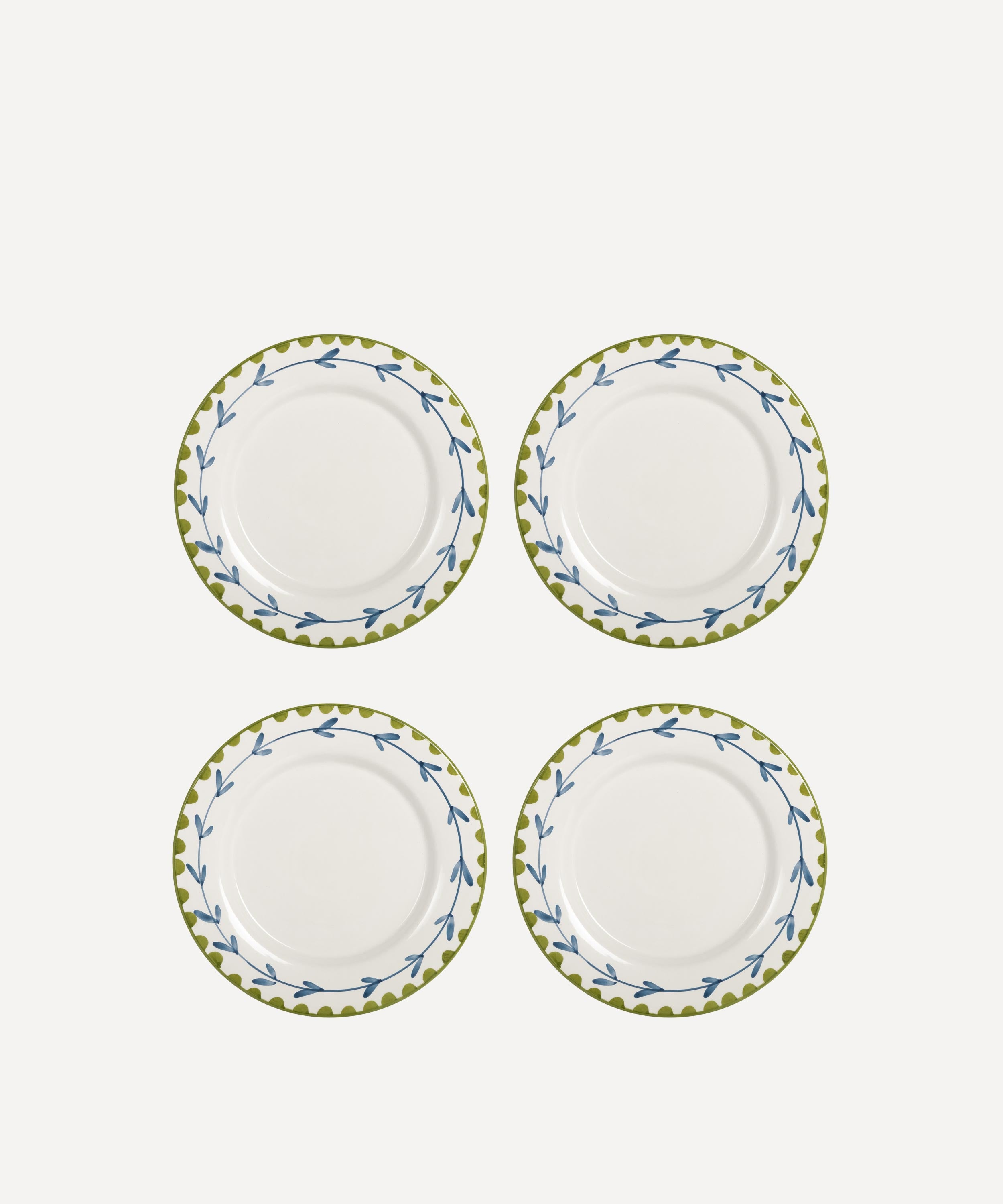 Banana Hand-Painted Dinner Plate - Set of 4