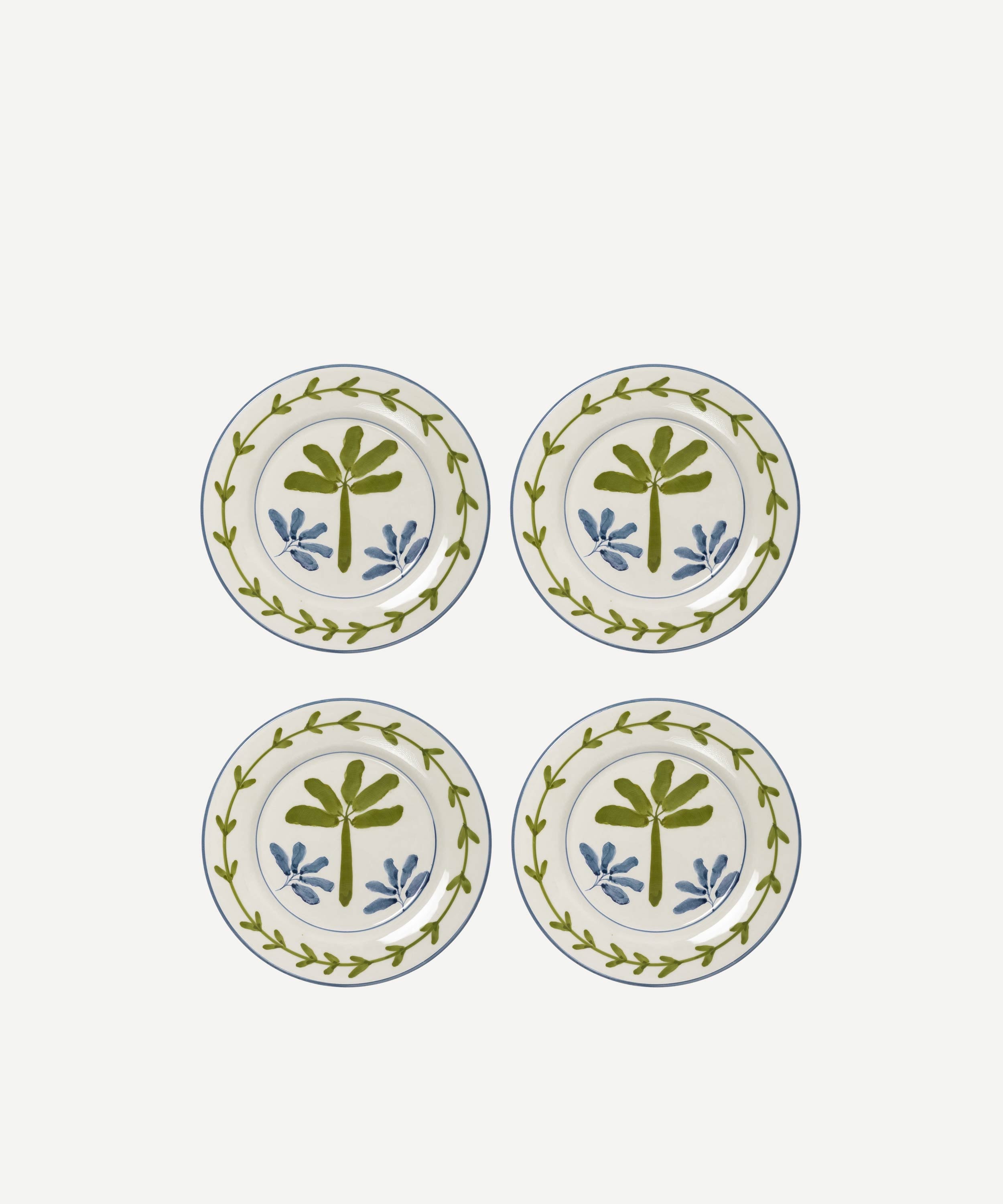 Bananeira Hand-Painted Salad Plate - Set of 4