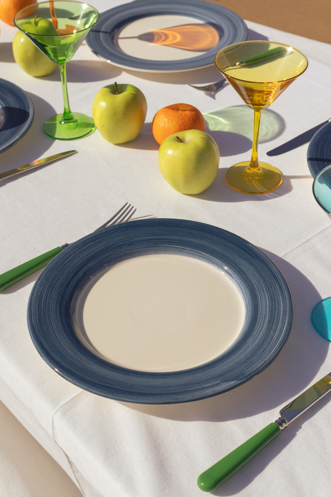 Classic Blue Hand-Painted Dinner Plate