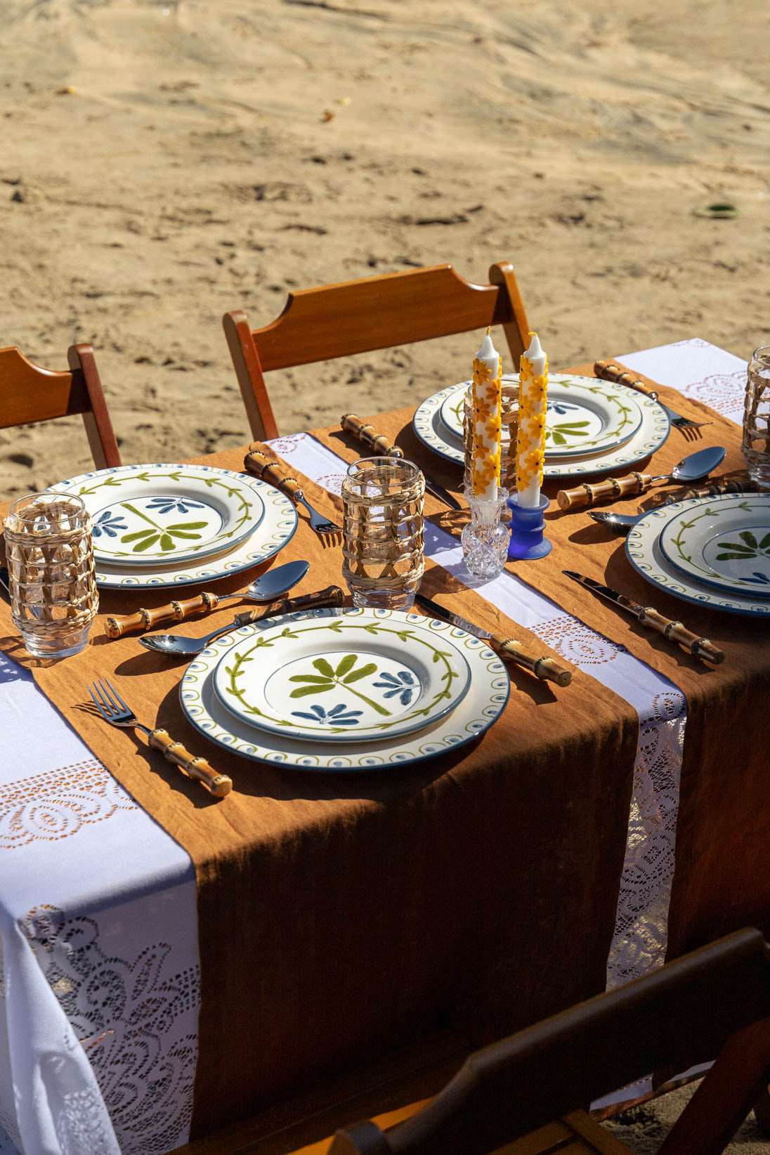 Terracotta Linen Table Runner