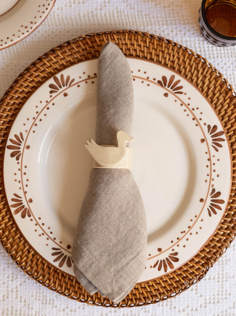 Pato Ceramic Napkin Ring - Set of 2