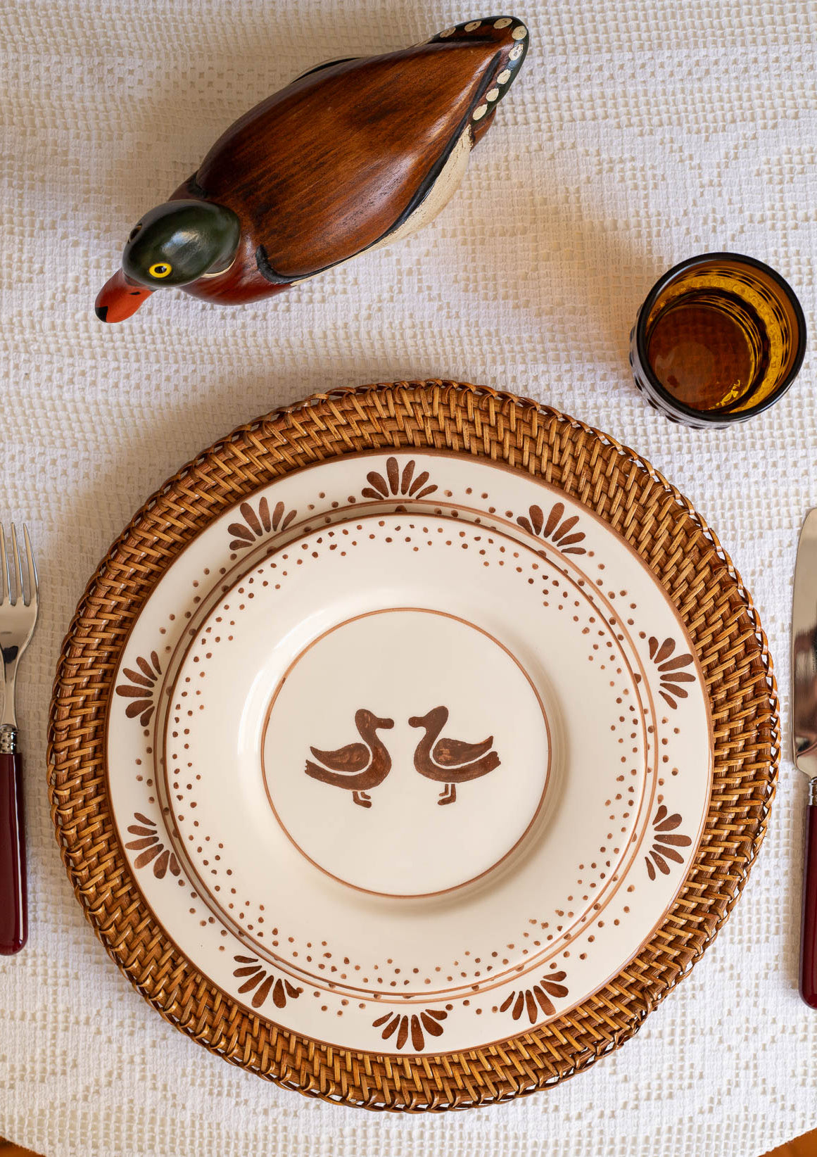 Patos Hand-Painted Dessert Plate