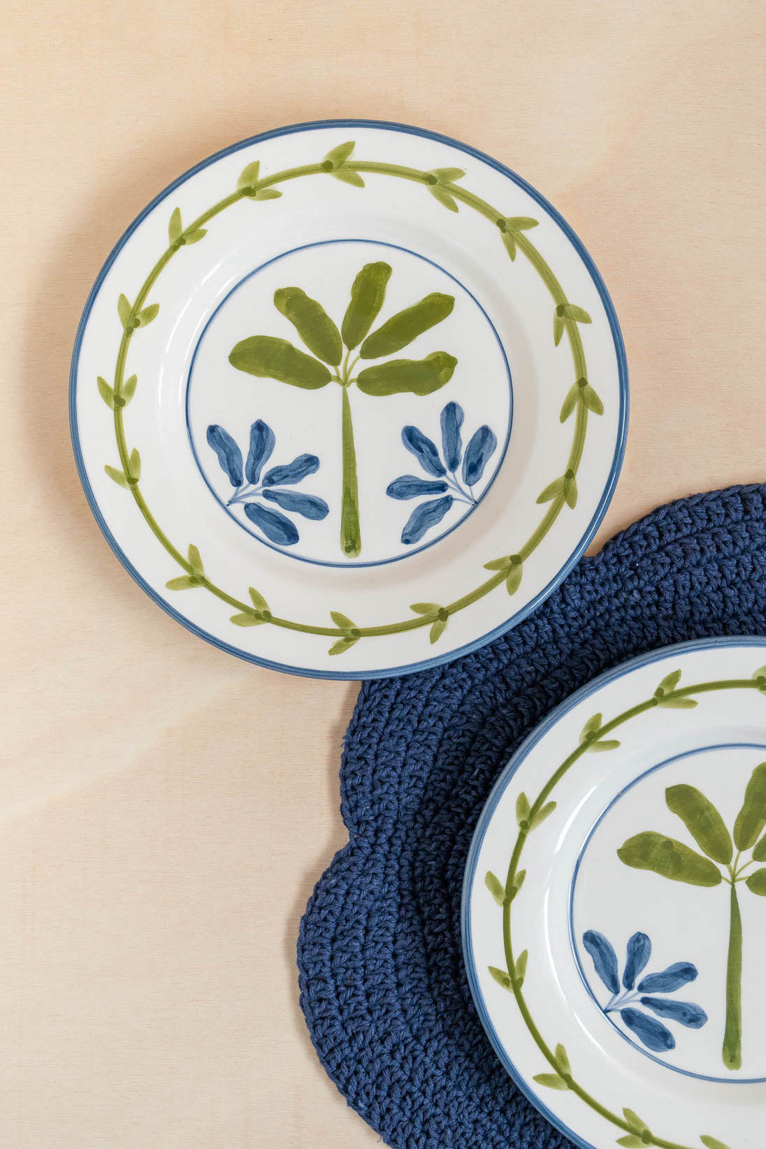 Bananeira Hand-Painted Ceramic Dessert Plate